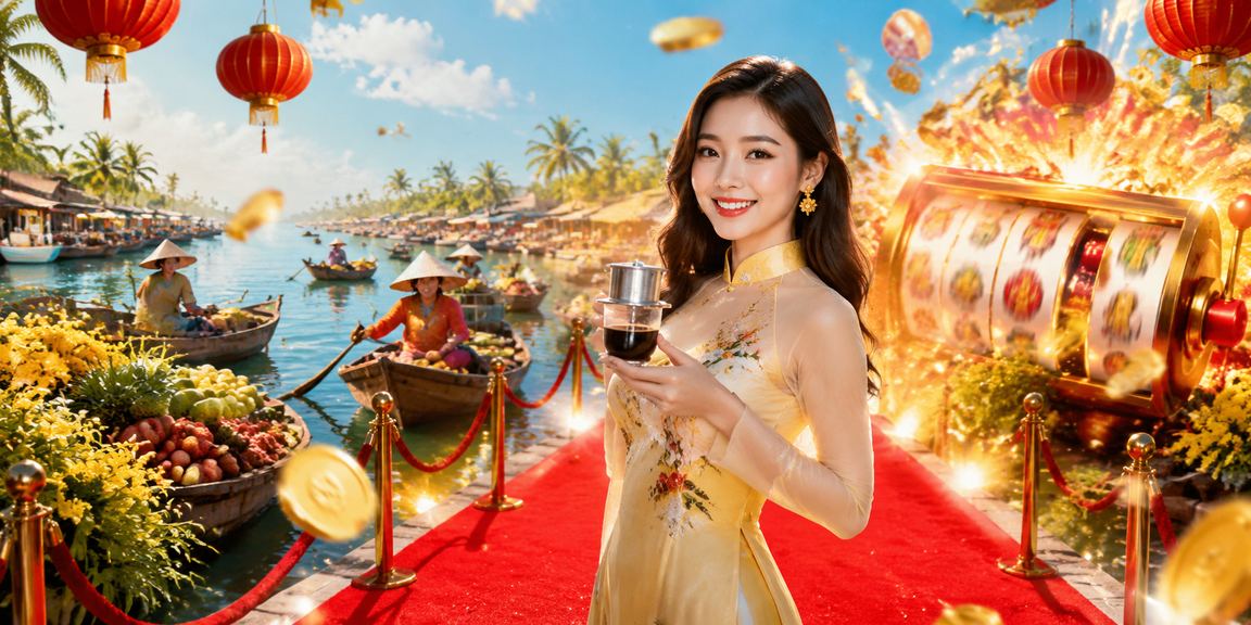 Người dùng Đồng bằng sông Cửu Long chơi slot game bên tách cà phê Việt Nam
