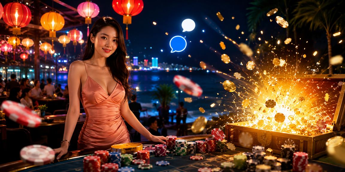 Không khí chợ đêm Nha Trang nhộn nhịp bên cạnh màn hình xem bóng đá trực tuyến